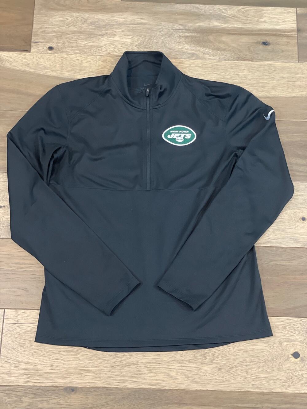 Nike On Field Apparel Dri‑Fit Quarter‑Zip Size S Black Jets Logo Mens